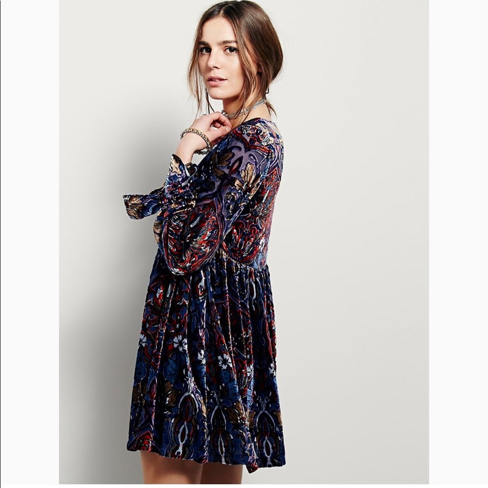🍑NWOT Free People Velvet Dress